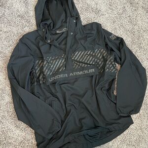 New black Under Armour half zip windbreaker
